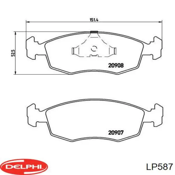 Колодки Delphi LP587 цена, от 18.07 USD