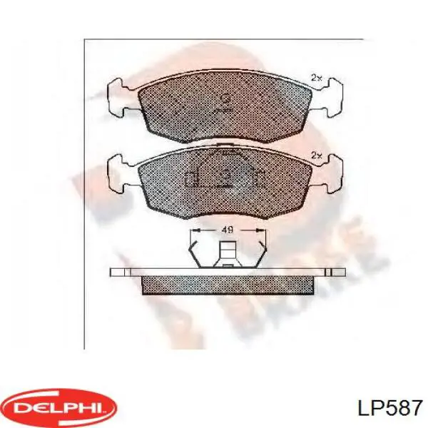 Купить LP587 Delphi Колодки тормозные