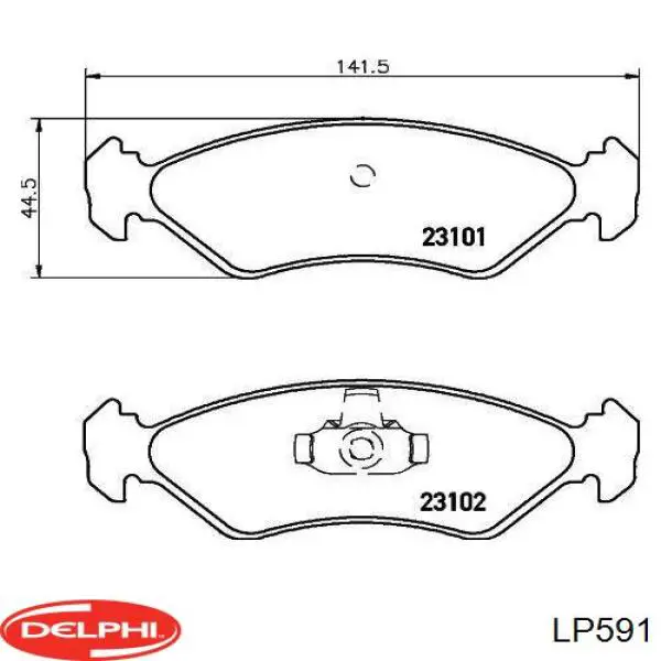 Купить LP591 Delphi Колодки тормозные