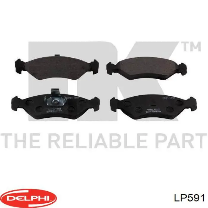 LP591 Delphi колодки тормозные передние дисковые