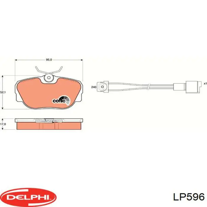 Колодки Delphi LP596 цена, от 17.58 USD