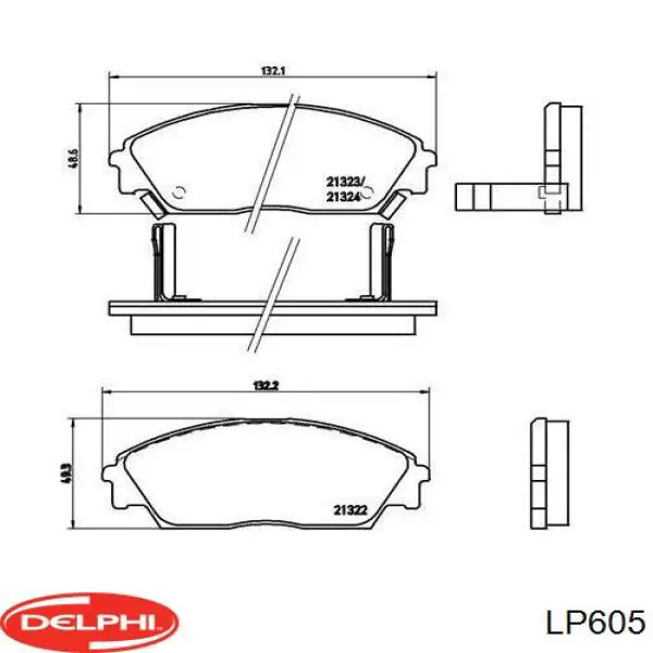 Колодки Delphi LP605 цена, от 16.86 USD