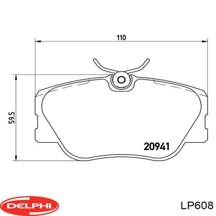 LP608 Delphi колодки тормозные передние дисковые