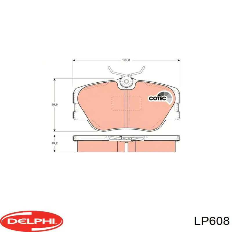 Тормозные колодки Delphi LP608