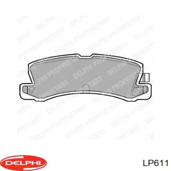 LP611 Delphi колодки тормозные задние дисковые