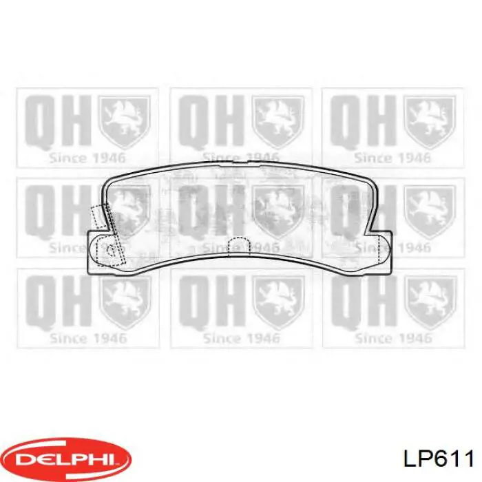 Купить LP611 Delphi Колодки тормозные задние, дисковые