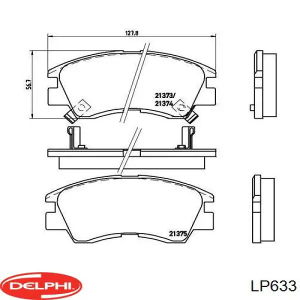 Колодки Delphi LP633 цена, от 15.20 USD
