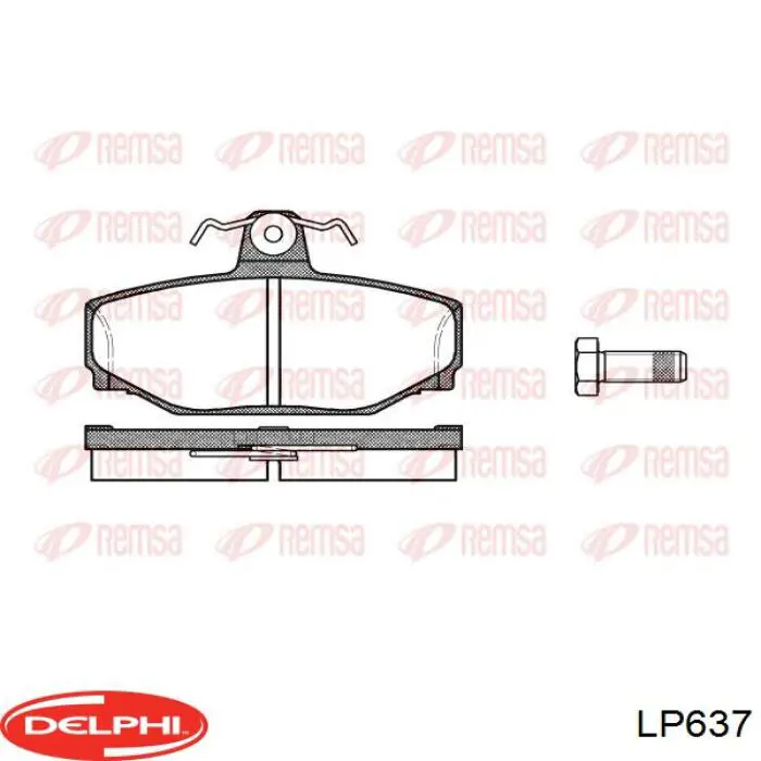 Колодки дисковые  Delphi LP637 цена, от 18.97 USD