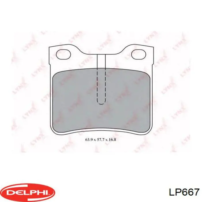 Колодки дисковые  Delphi LP667 цена, от 14.53 USD