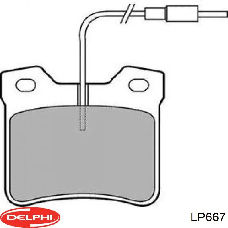 LP667 Delphi задние тормозные колодки