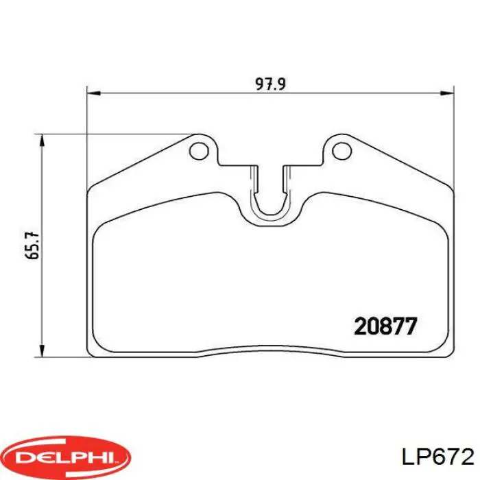 Колодки дисковые  Delphi LP672 цена, от 38.50 USD