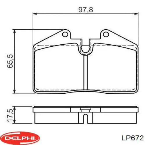 LP672 Delphi задние тормозные колодки