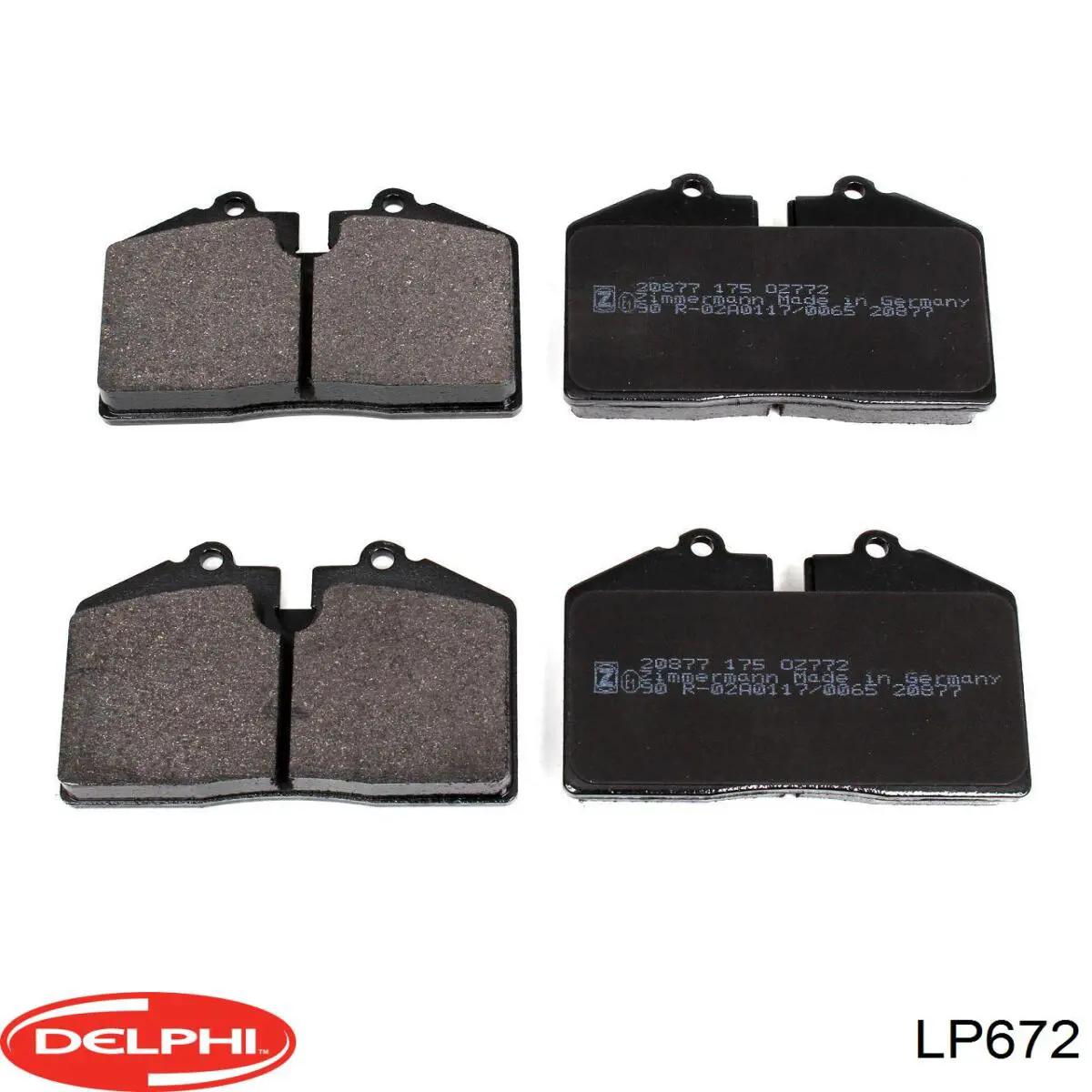 Задние дисковые колодки Delphi LP672