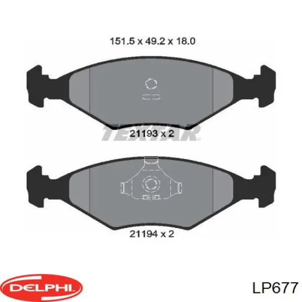 Колодки Delphi LP677 цена, от 22.51 USD