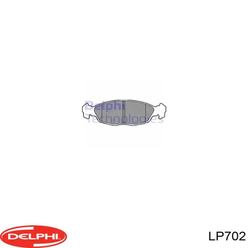 LP702 Delphi колодки тормозные передние дисковые