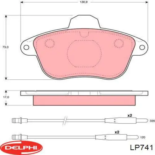 Купить LP741 Delphi Колодки тормозные