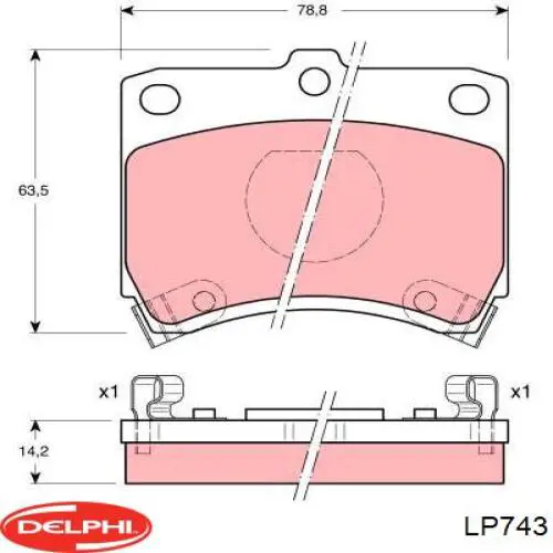 Колодки Delphi LP743 цена, от 15.53 USD