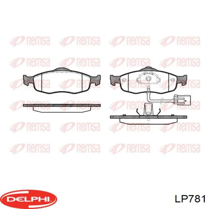 Передние тормозные колодки LP781 Delphi