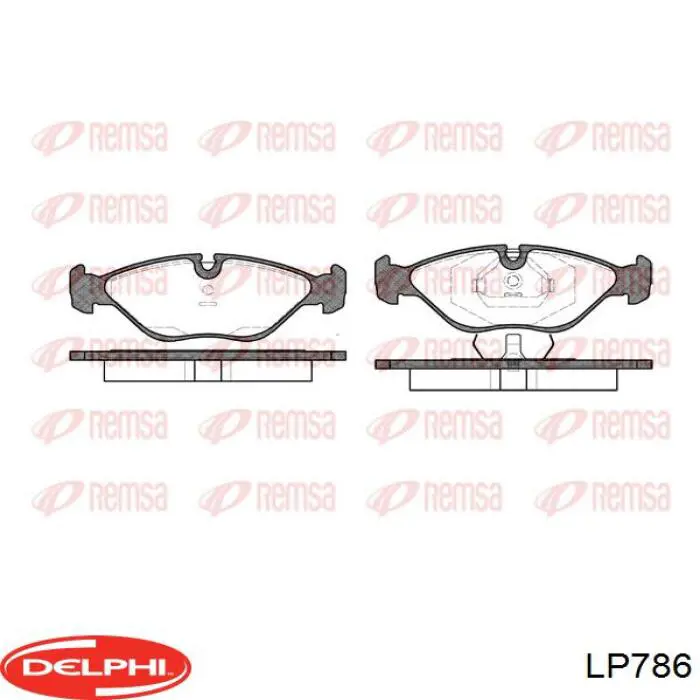 Передние тормозные колодки LP786 Delphi