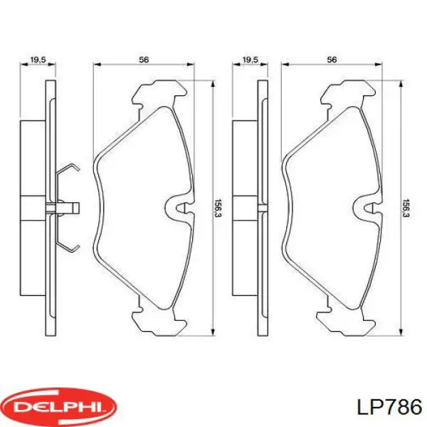 Купить LP786 Delphi Колодки тормозные