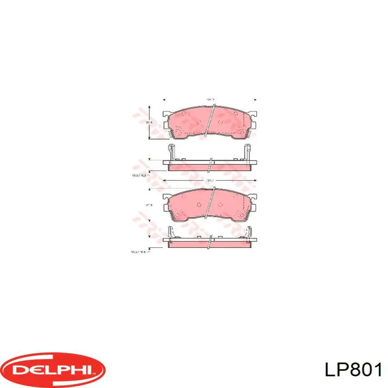 Купить LP801 Delphi Колодки тормозные