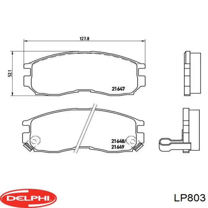 LP803 Delphi Колодки передние