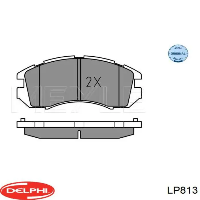 Передние тормозные колодки LP813 Delphi