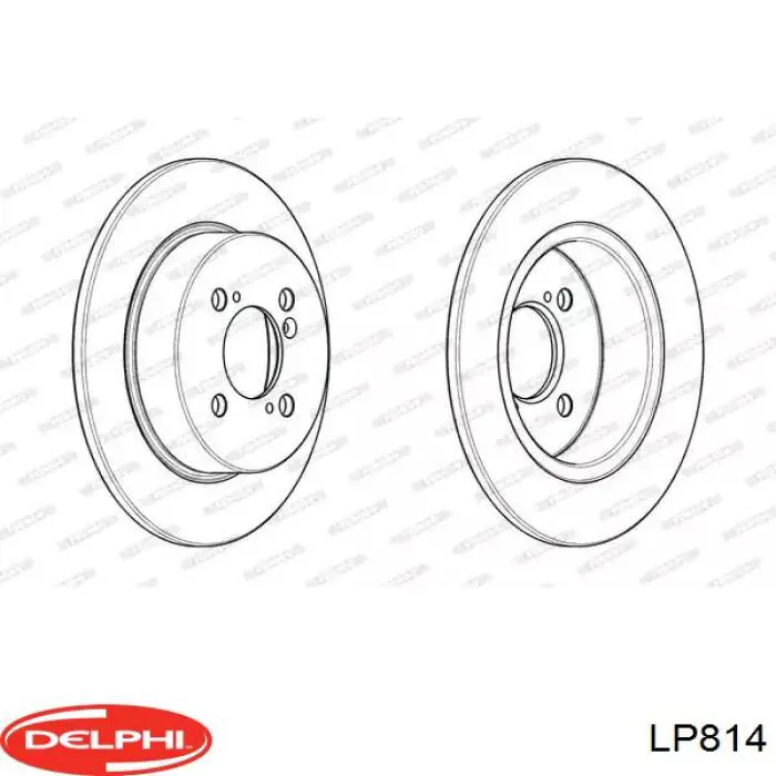 Задние тормозные колодки LP814 Delphi