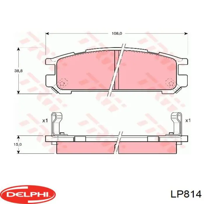 Купить LP814 Delphi Колодки тормозные задние, дисковые