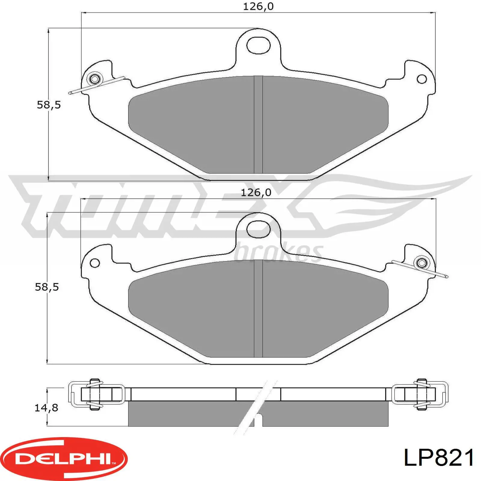 Купить LP821 Delphi Колодки тормозные задние, дисковые