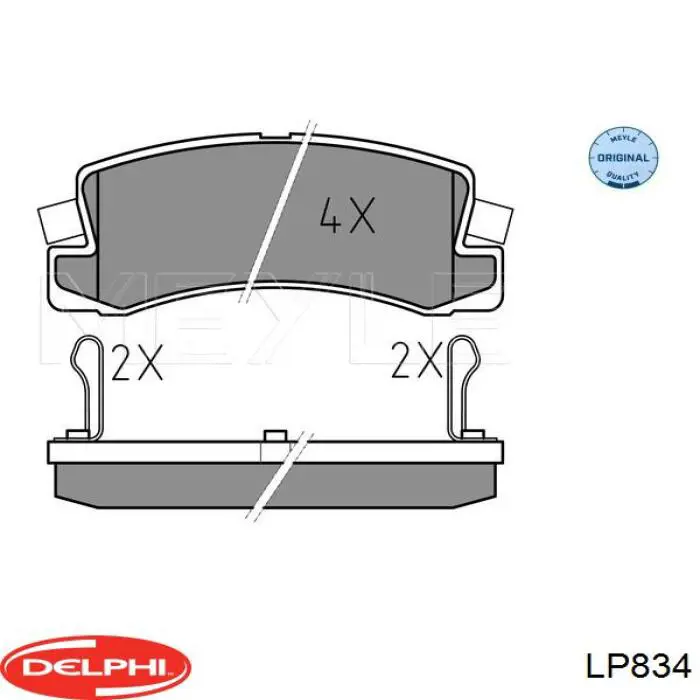 Колодки дисковые  Delphi LP834 цена, от 15.78 USD