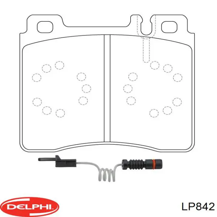 Передние тормозные колодки LP842 Delphi