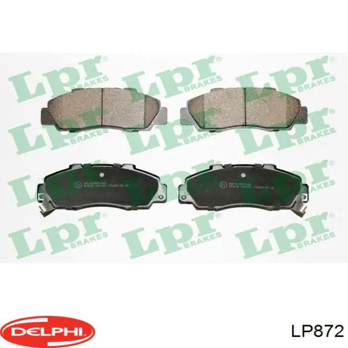 LP872 Delphi колодки тормозные передние дисковые