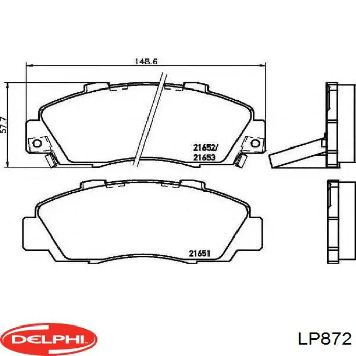 Колодки Delphi LP872 цена, от 25.31 USD