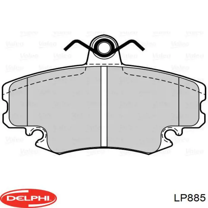 Передние тормозные колодки LP885 Delphi