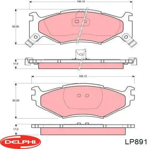 Колодки Delphi LP891 цена, от 35.96 USD