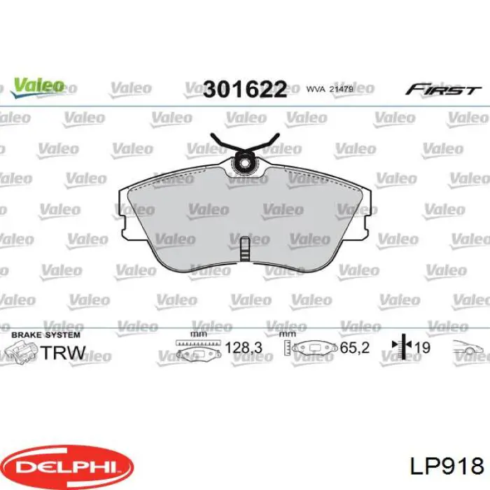 Колодки Delphi LP918 цена, от 21.93 USD