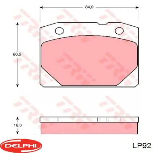 Колодки Delphi LP92 цена, от 9.95 USD