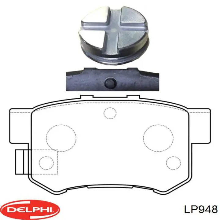 Купить LP948 Delphi Колодки тормозные задние, дисковые