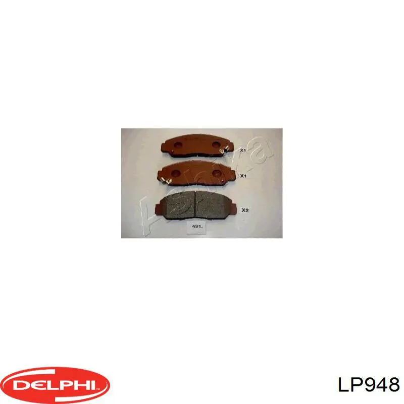 Колодки дисковые  Delphi LP948 цена, от 14.59 USD