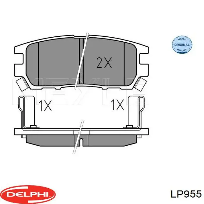 Колодки дисковые  Delphi LP955 цена, от 15.64 USD