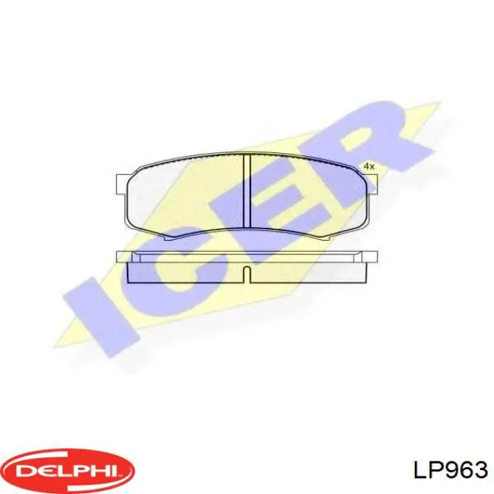LP963 Delphi Колодки тормозные дисковые комплект