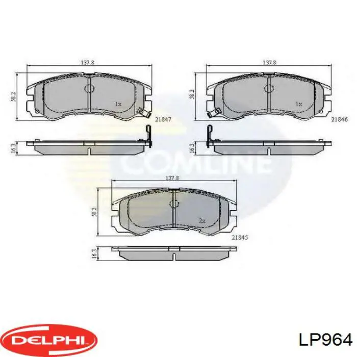 Купить LP964 Delphi Колодки тормозные
