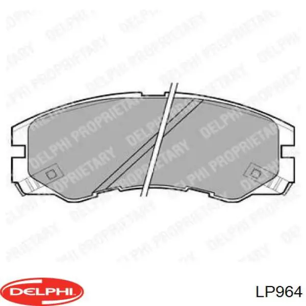 LP964 Delphi колодки тормозные передние дисковые