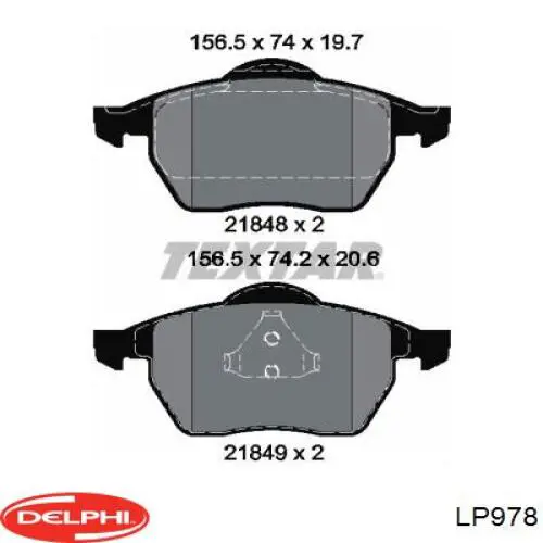 Колодки Delphi LP978 цена, от 24.68 USD