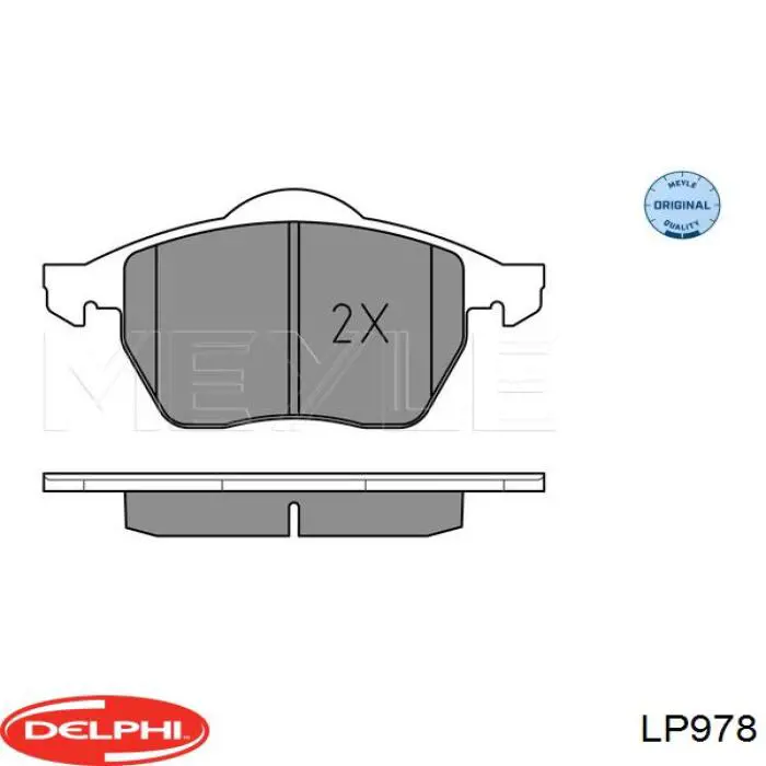 Купить LP978 Delphi Колодки тормозные