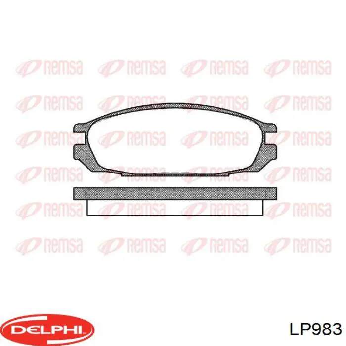 LP983 Delphi колодки тормозные задние дисковые