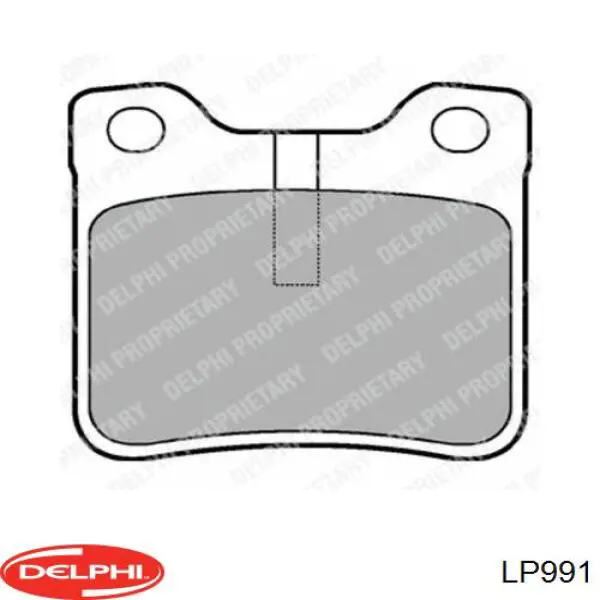 LP991 Delphi колодки тормозные задние дисковые