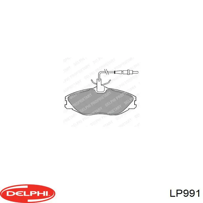 Колодки дисковые  Delphi LP991 цена, от 15.67 USD