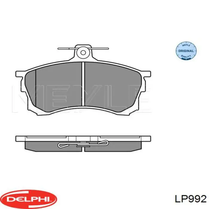 LP992 Delphi колодки тормозные передние дисковые
